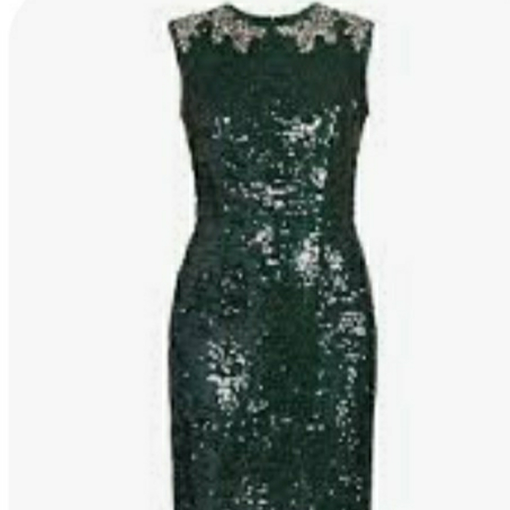 ERDEM  Sequin Embellished Sleeveless Midi Dress - Picture 2 of 8